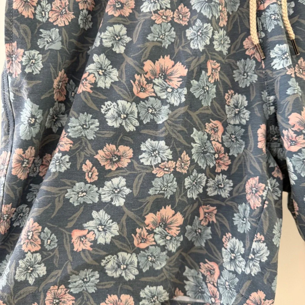 Faherty Beacon Trunk Mens XXL Marine Multi Floral Swim Shorts 7 Inch Inseam
